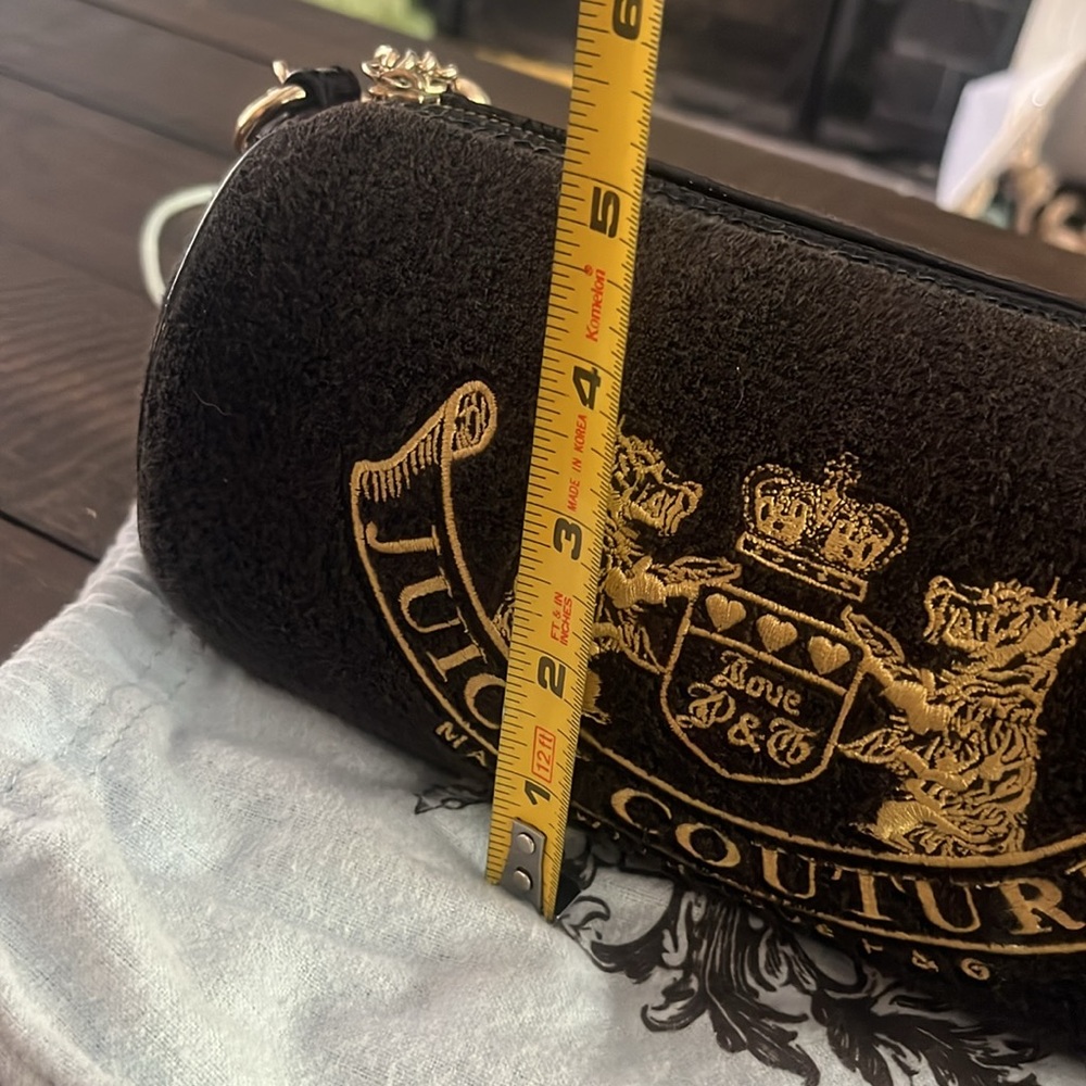 Vintage Juicy Couture Rare P&G Velour Scottie Dogs Once Upon A Time Barrel Bag - Picture 15 of 17